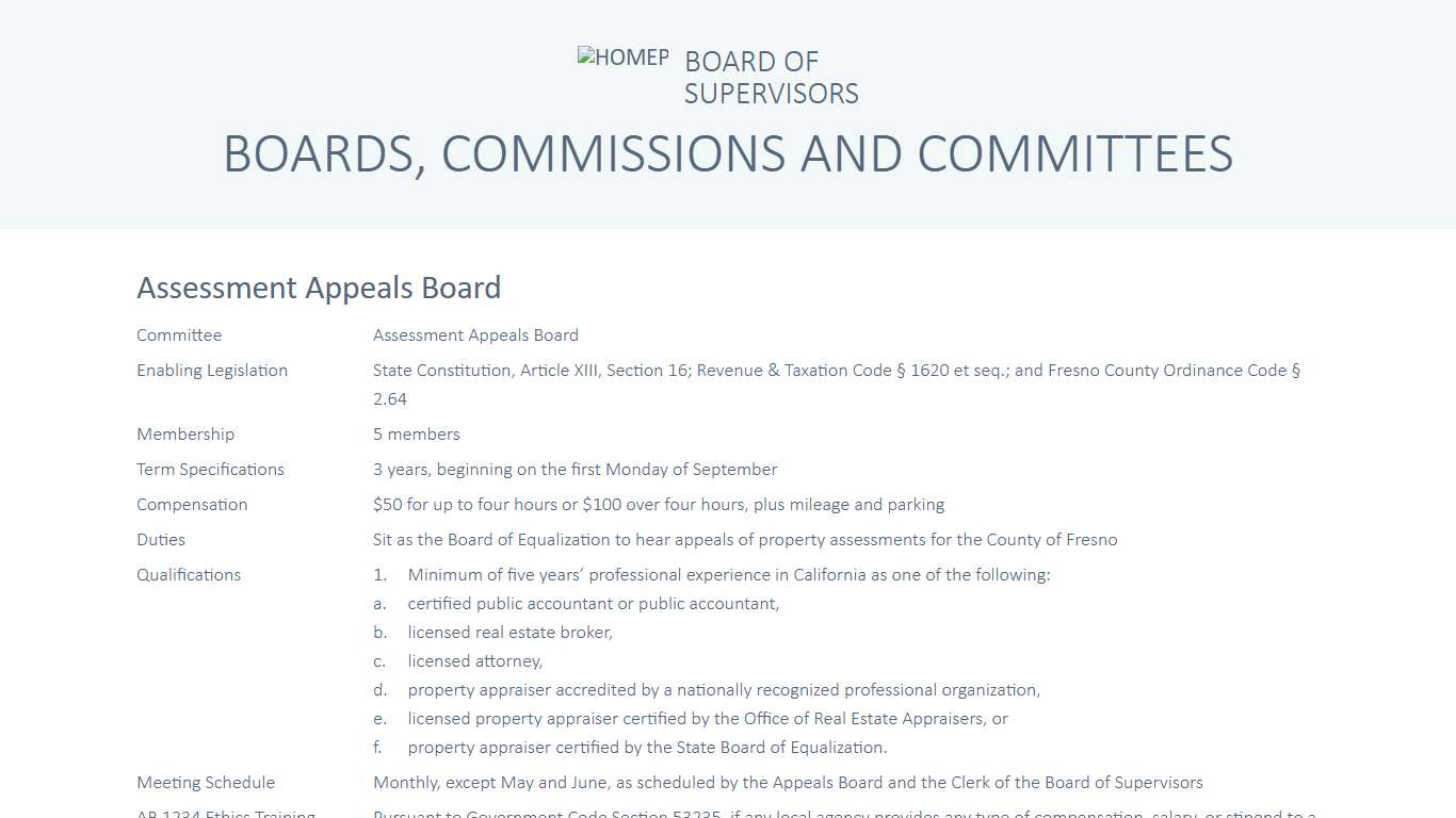 Assessment Appeals Board