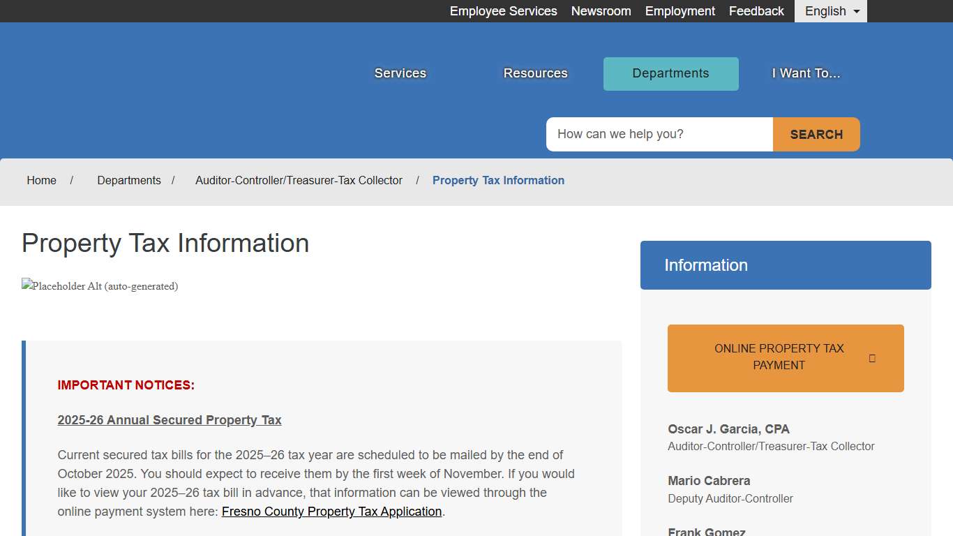 Property Tax Information - County of Fresno