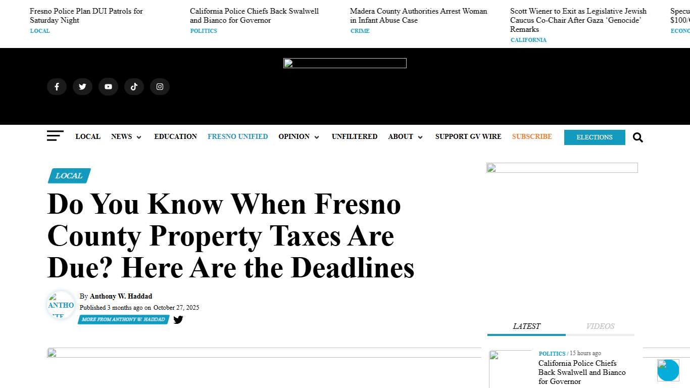 Do You Know When Fresno County Property Taxes Are Due? Here Are the Deadlines - GV Wire